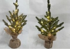 Kunstkerstboompje h43cm met lampjes