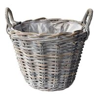 Aardappelmand d25h19cm white wash