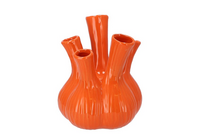 AGLIO SHINY ORANGE VASE 20X25CM
