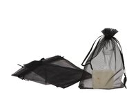 Amber organza zakje zwart per stuk