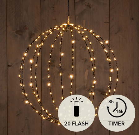 Bal 3d zwart 192l/d40cm cl+24flash