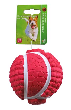 Bal latex 9cm roze/wit