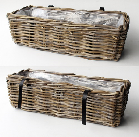 Balkonbak 60cm antiek grijs - afbeelding 1