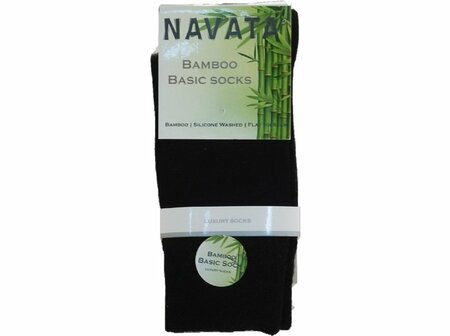 Bamboo sok basic zwart 35-38