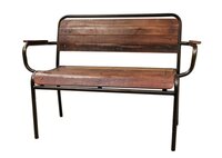 Bank kobe 116x60x85cm naturel/zwart