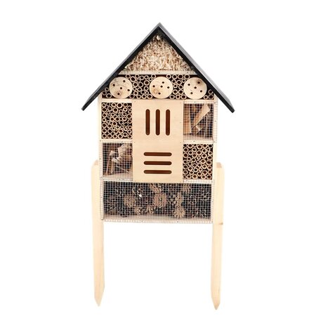 Basic insectenhotel op paal l