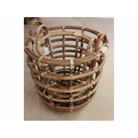 Basket rattan d55 h50cm open gevlochten