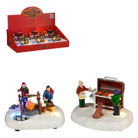 BBQ and camping scenery 2 assorted 6 pieces display - l13xb9xh8cm