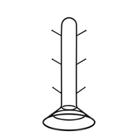 Beker houder d20h40cm zwart