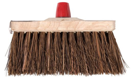 Bezem+dul natuurvezel b28cm