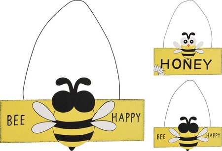 BIJ HANGBORD 20X10CM 2ASS