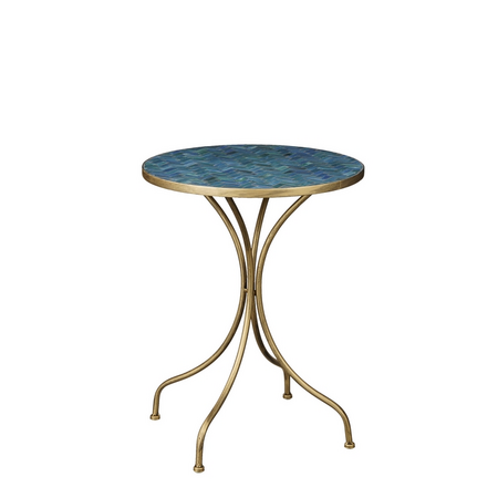 Bijzettafel athena d46.5h57cm blauw