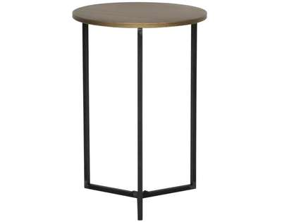 Bijzettafel d45h65.5cm metaal brons