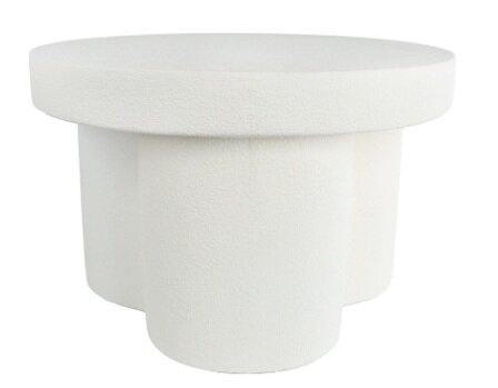 Bijzettafel metaal 54x54x34cm creme