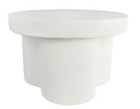 Bijzettafel metaal 54x54x34cm creme