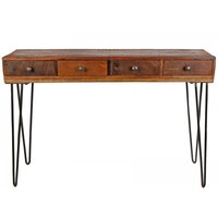 Bijzettafel nat hout l110b30h76cm