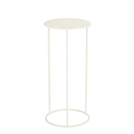 Bijzettafl quinty d22h50cm offwhite