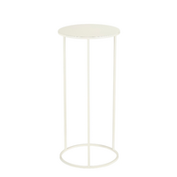 Bijzettafl quinty d22h50cm offwhite