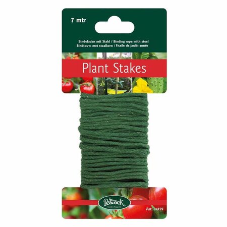 Bindtouw met staalkern groen 7m