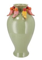 BIRD SPRING VASE LONG GREEN PISTACHE 23X23X42CM