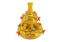 BIRD VASE YELLOW BUBBLES 28X32CM