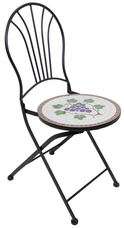 Bistrostoel grapevine d31h89cm zwart