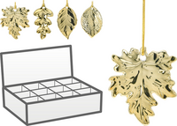 BLADEREN HANGDECO 6X10CM GOUD