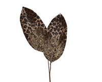 Bladtak pes l30h85cm bruin/goud (Zijde-tak)