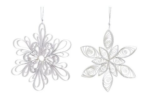 Bloem papier d12.1h1cm wit per stuk