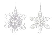 Bloem papier d12.1h1cm wit per stuk