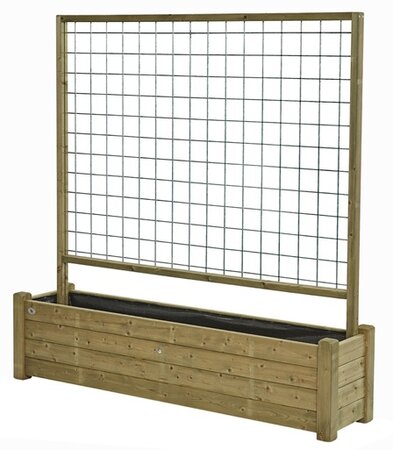Bloembak Horst 40x180cm met rek