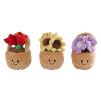 Bloemenmand pluche h18cm a3