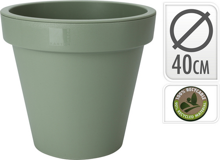 BLOEMPOT EK ROND 40CM GROEN