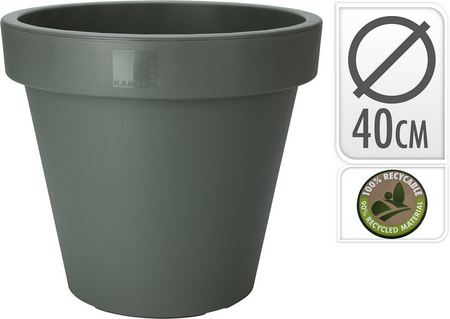 BLOEMPOT EK ROND 40CM GROEN