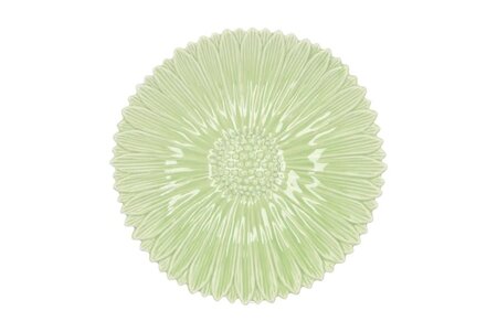 BLOOM DAISY PLATE GREEN 24x24x4CM