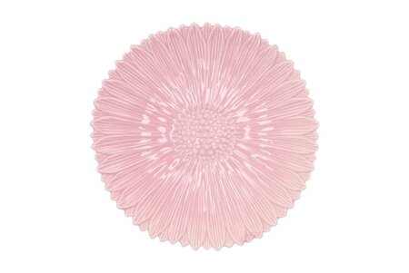 BLOOM DAISY PLATE LIGHT PINK 24x24x4CM