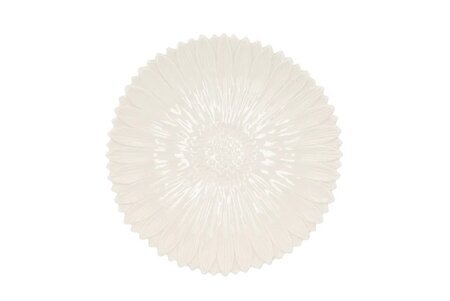 BLOOM DAISY PLATE WHITE 24x24x4CM
