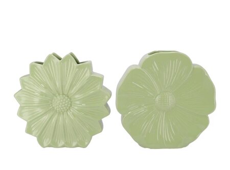 BLOOM GREEN VASE DAISY per stuk 40X11X40CM