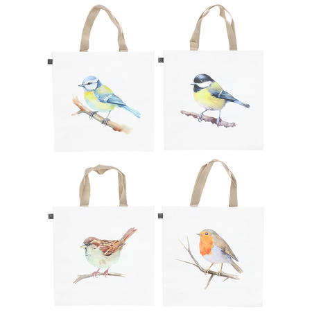 Boodschappentas vogel 40x40cm a4