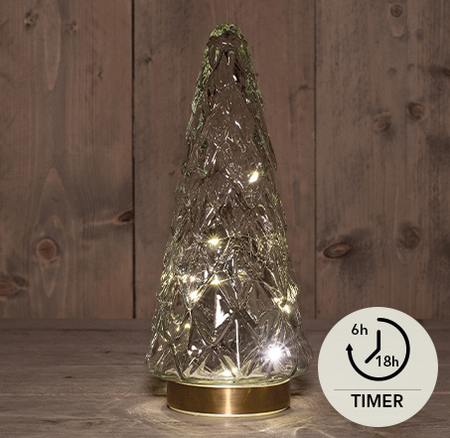 Boom glas h28.5cm helder/gd bo