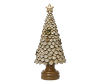 Boom polyresin l10b10h23cm goud