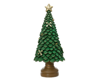 Boom polyresin l10b10h23cm groen
