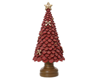 Boom polyresin l10b10h23cm rood