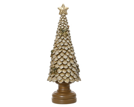 Boom polyresin l12b12h36cm goud