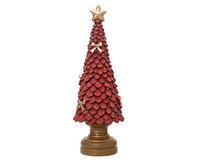Boom polyresin l12b12h36cm rood