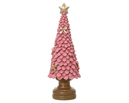 Boom polyresin l12b12h36cm vintage roze
