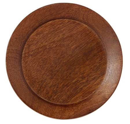 BORD 12CM ACACIA HOUT DONKER B
