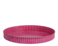 Bord ijzer d30h2cm roze