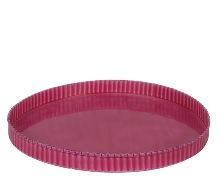 Bord ijzer d39h2cm roze
