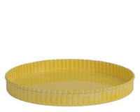 Bord ijzer d40h2cm geel